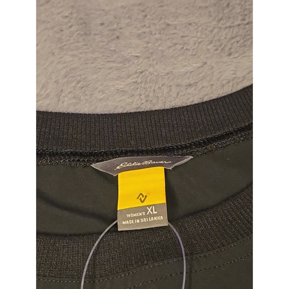 Eddie Bauer Women's XL Departure Lite Rib Tri Tank Top NWT Black Travel Shirt - Picture 5 of 14